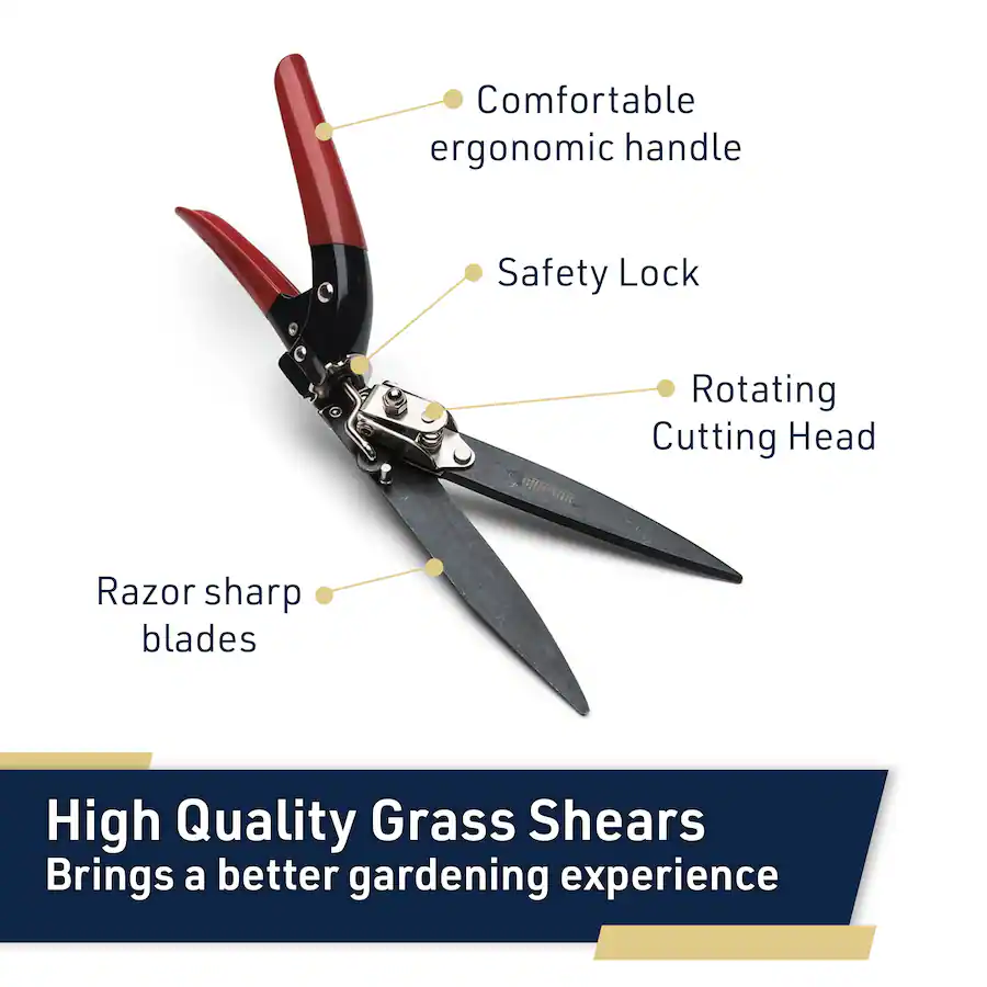 Kings County Tools Rotating Grass Edging Shears Red and Black KC8807-17 ...