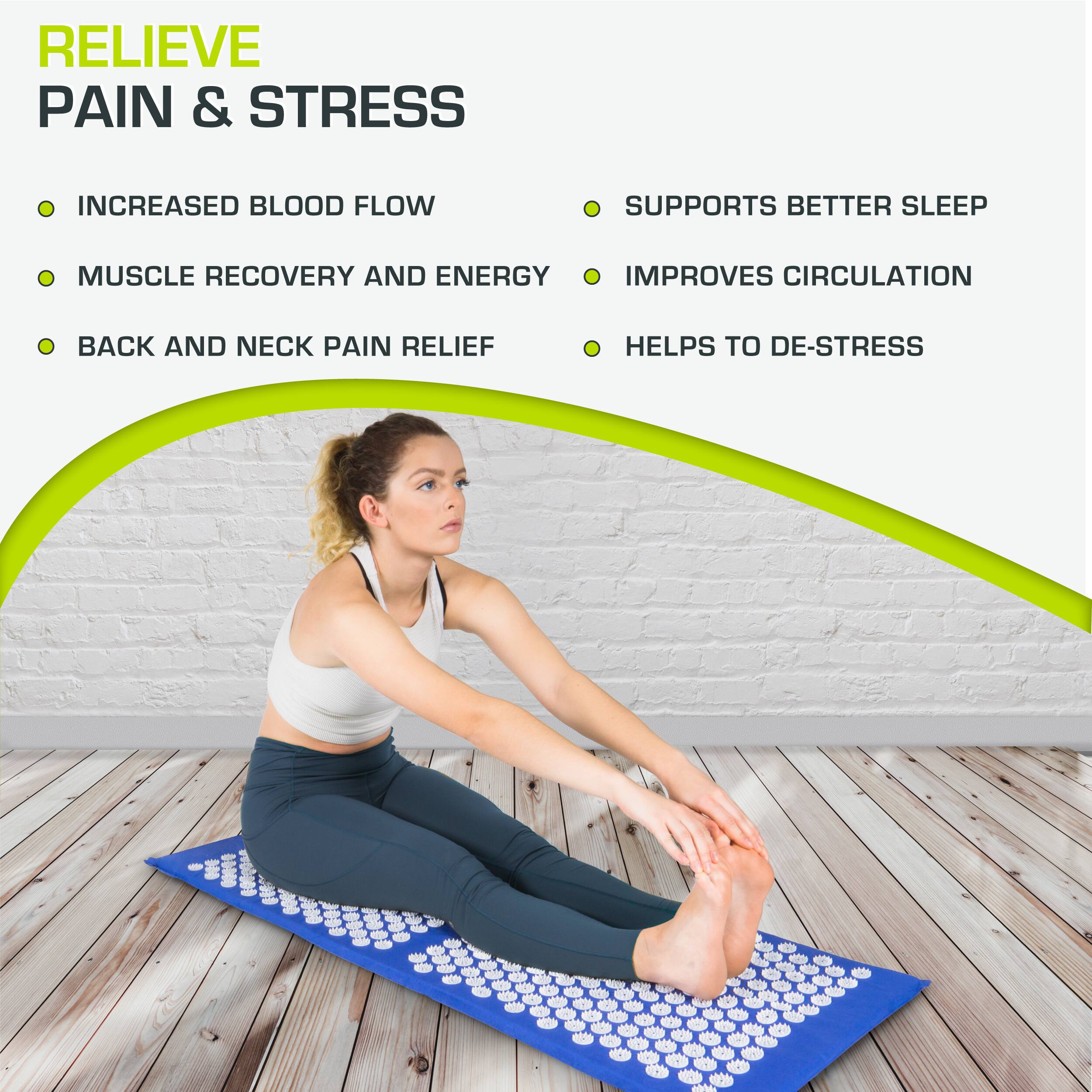 RELIEVE PAIN & STRESS

- INCREASED BLOOD FLOW
- MUSCLE RECOVERY AND ENERGY
- BACK AND NECK PAIN RELIEF

- SUPPORTS BETTER SLEEP
- IMPROVES CIRCULATION
- HELPS TO DE-STRESS