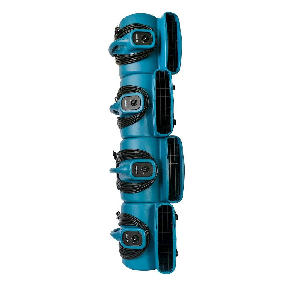 Alt View 1. XPOWER - 1/3 HP 2600 CFM 3 Speed, Carpet Dryer, Blower with Built-in GFCI Power Outlets - Blue.