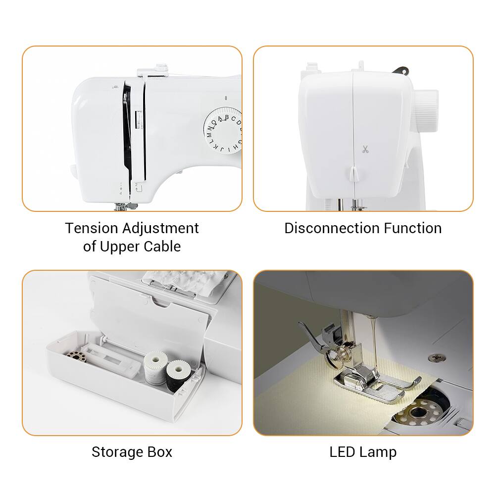 AB 0 NO NY M ) 1 I H

Tension Adjustment of Upper Cable
Disconnection Function
Storage Box
LED Lamp