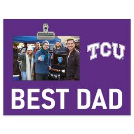 Fan Creations - TCU Horned Frogs 8" x 10.5" Briteline Best Dad Clip Frame - Multicolor
