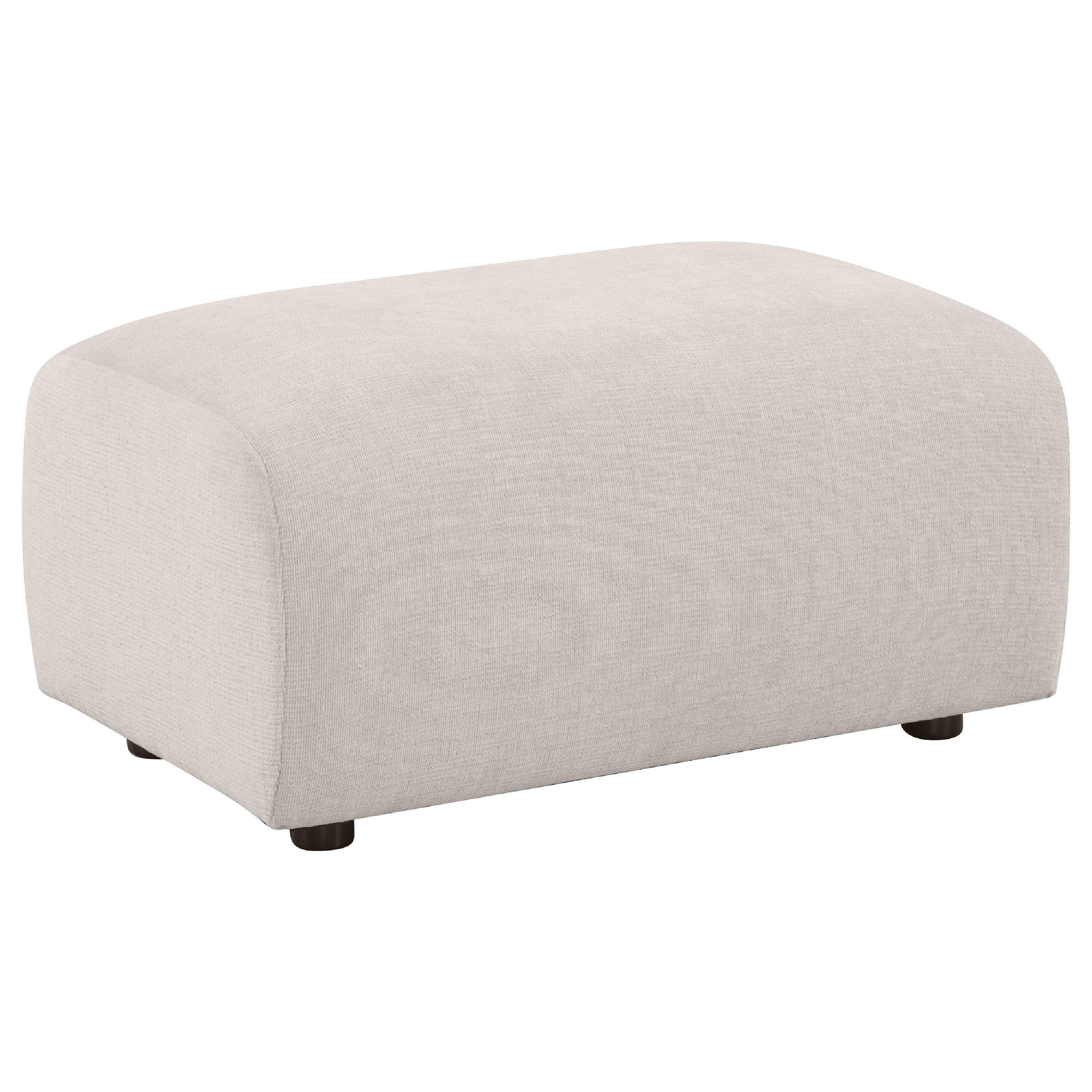 Alt View 1. Manhattan Lane - Becy Ottoman, Burnt Orange Chenille Upholstery, 33 Inch Curvy Frame - Ivory, Black.