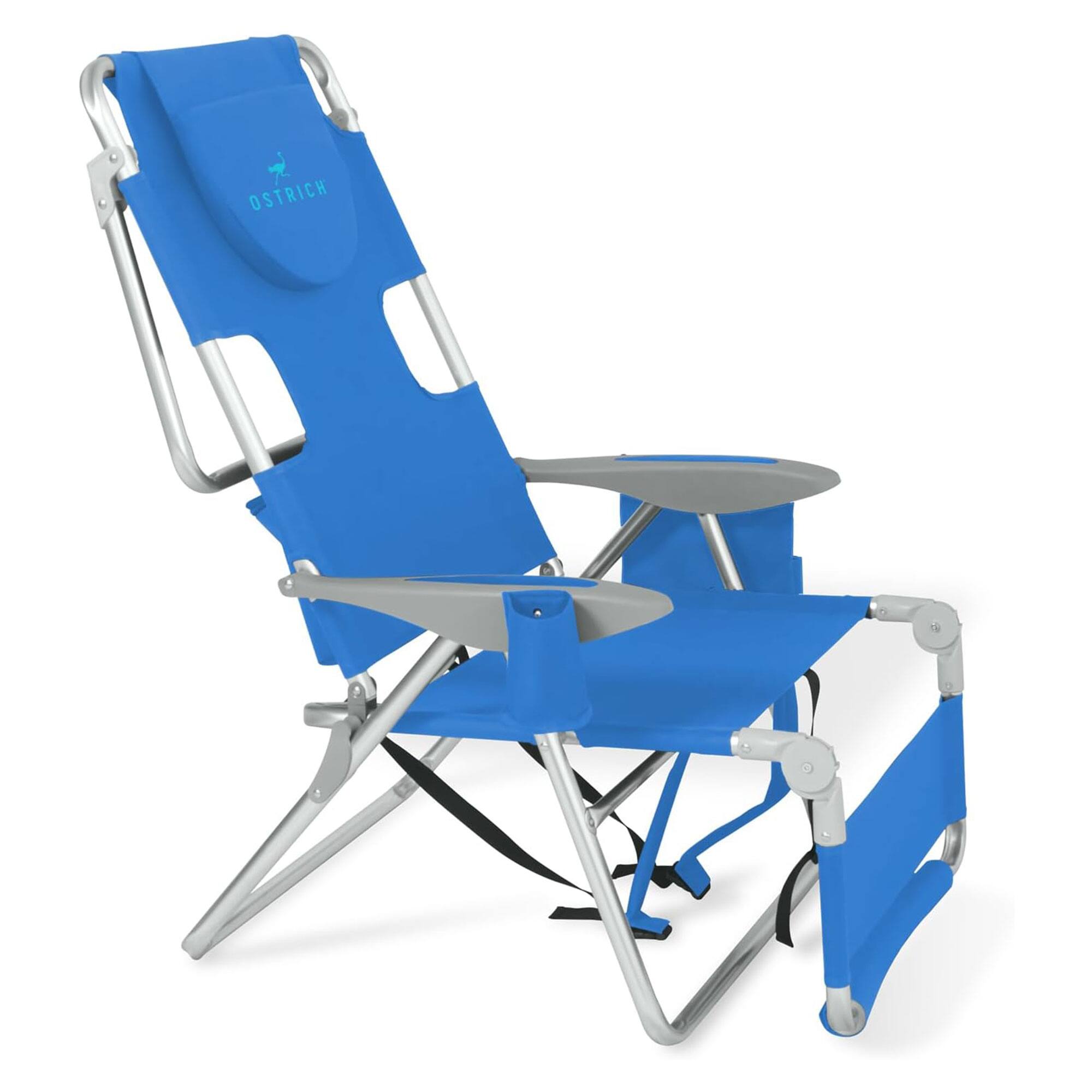 Front. Deltess - Deltess Ostrich 3 In 1 Portable Chair Cooler Bag & Reclining Lounger, Royal Blue - Royal Blue.