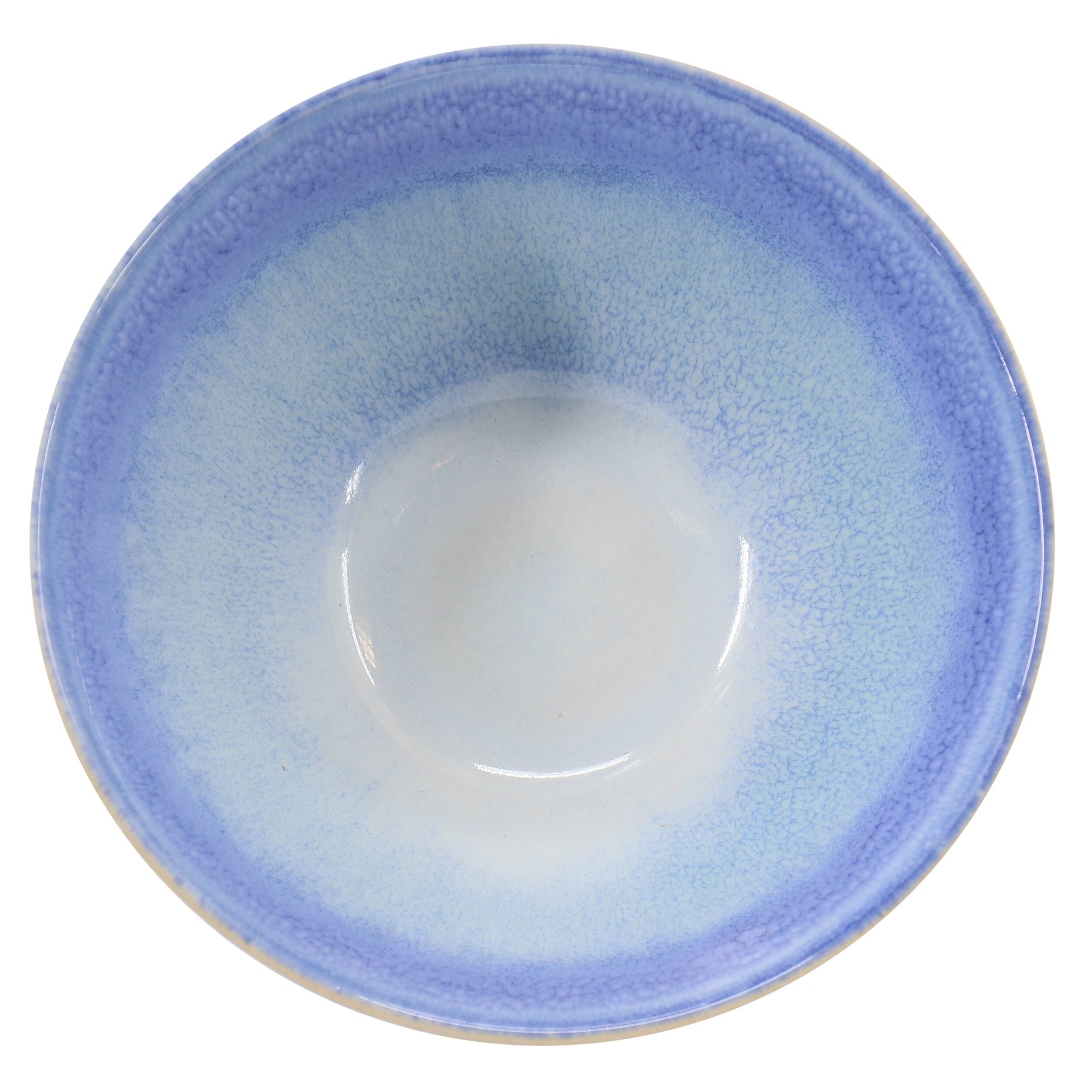 Alt View 2. Gibson - Meritage Windsor 8 Piece 6 Inch Round Stoneware Footed Bowl Set in Sea Blue - Blue.