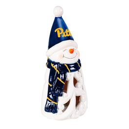 Evergreen Enterprises - Pitt Panthers LED 8" Snowman Lit Garden Statue - Blue