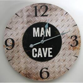 BreeBe - "MAN CAVE" Wall Clock - Multi