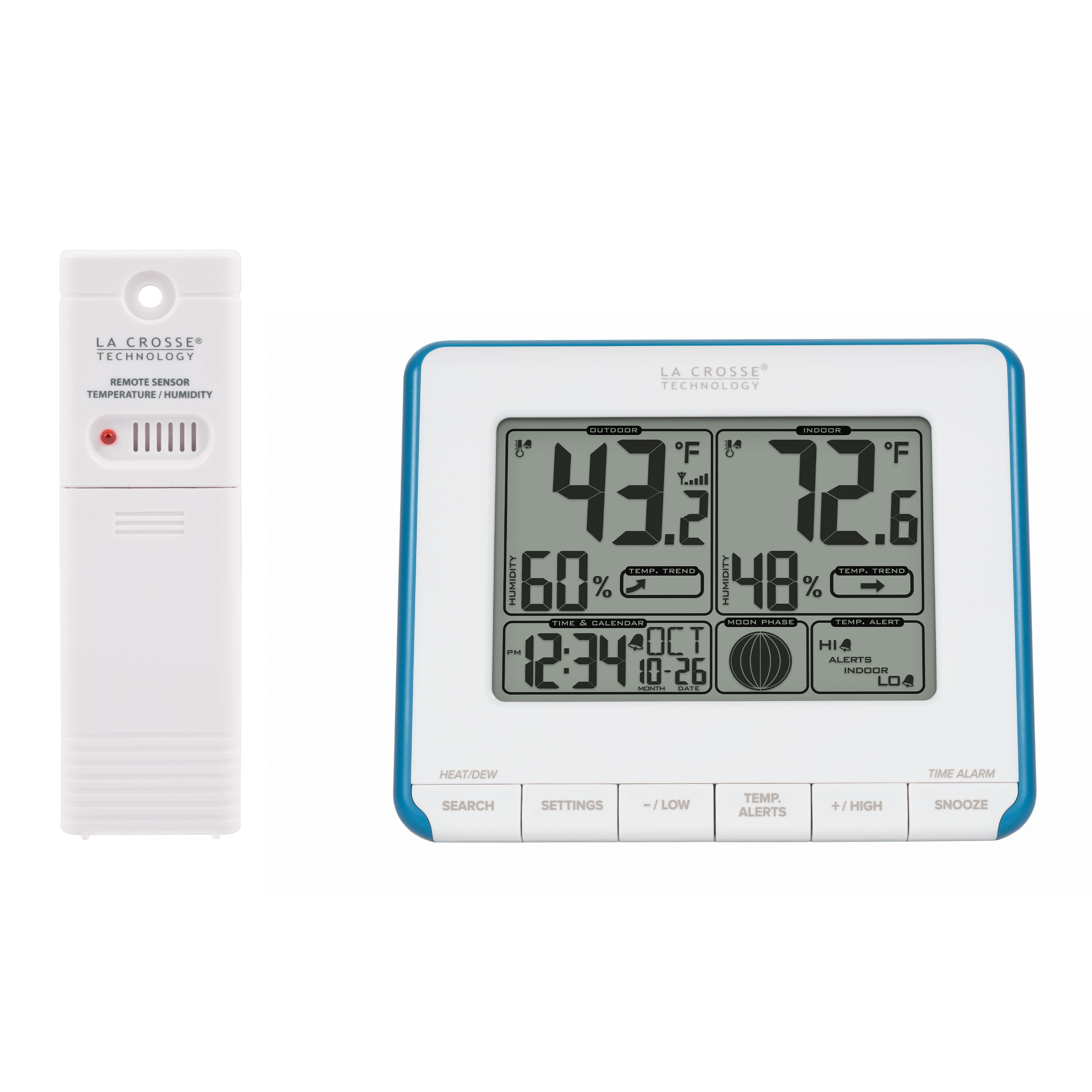 La Crosse Technology - Wireless Weather Station with Alerts - White/Blue