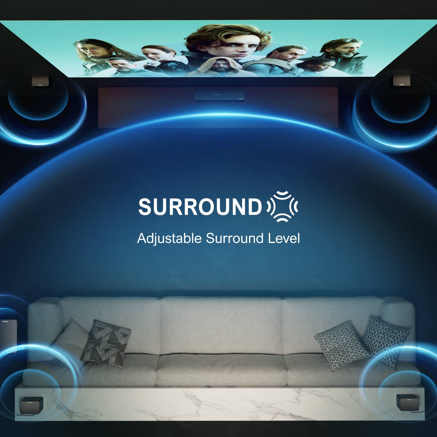 SURROUND  
Adjustable Surround Level
