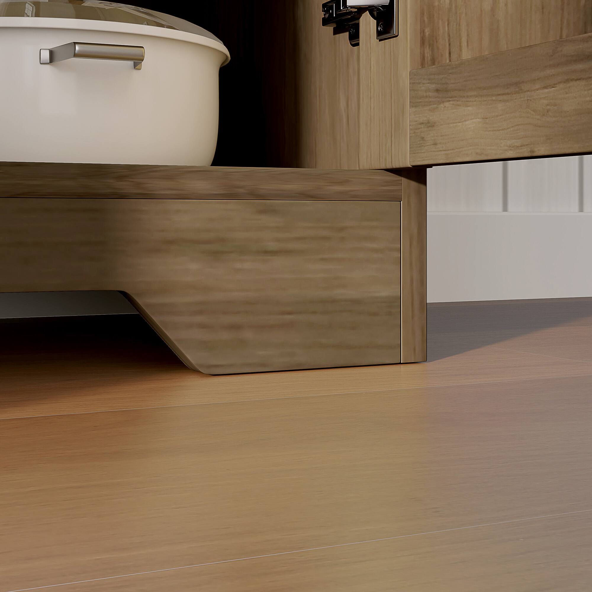 Alt View 8. Homcom - Sideboard Buffet Cabinet with Storage, 48" Kitchen Storage Cabinet with 2 Drawers and 4 Barn Doors - Brown.