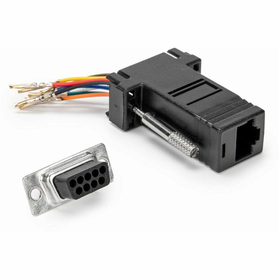 Alt View 5. Rocstor - Rocstor DB9 to RJ45 Modular Serial Adapter - Black - 1 x 9-pin DB-9 Serial - Female - 1 x RJ-45 Network - Female - Gold - Black.