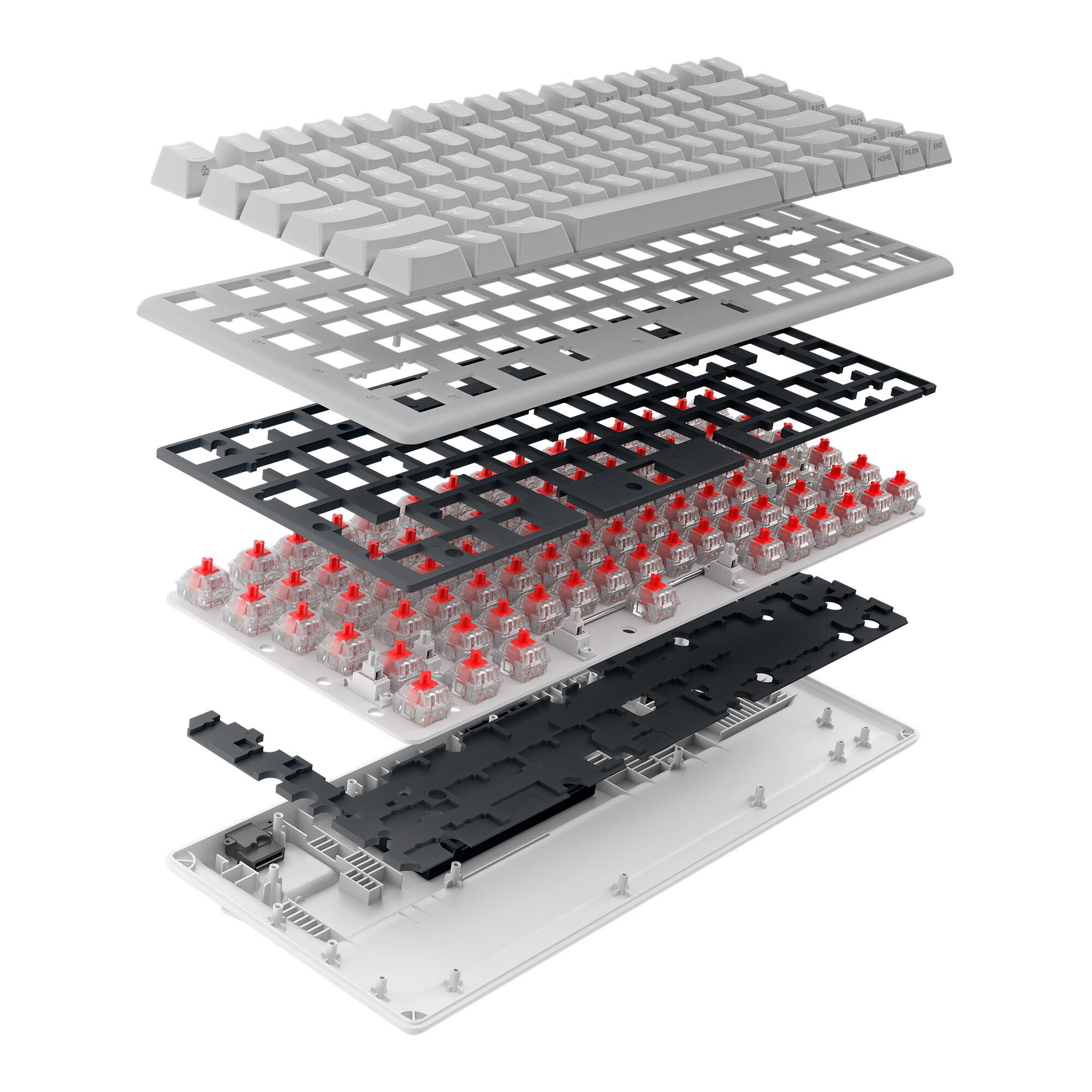 Alt View 29. Alienware - Pro 75% Wireless Mechanical Gaming Keyboard with RGB Back Lighting - Lunar Light.