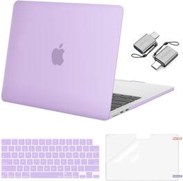 mosiso - Case for MacBook Air 13 inch M5 M4 M3 M2 A3449 A3240 A3113 A2681 (2022-2026) - Purple