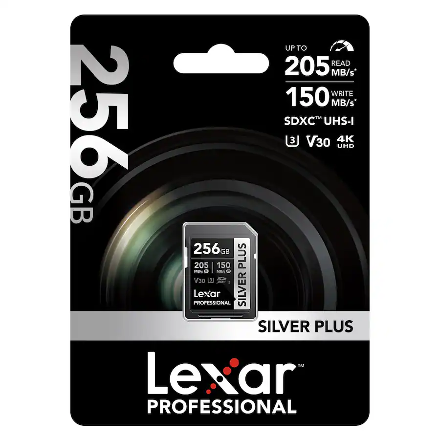 Uhs150 Lexar Professional SILVER PLUS SDXC™ UHS I Card (256 GB) LSDSIPL256G ...
