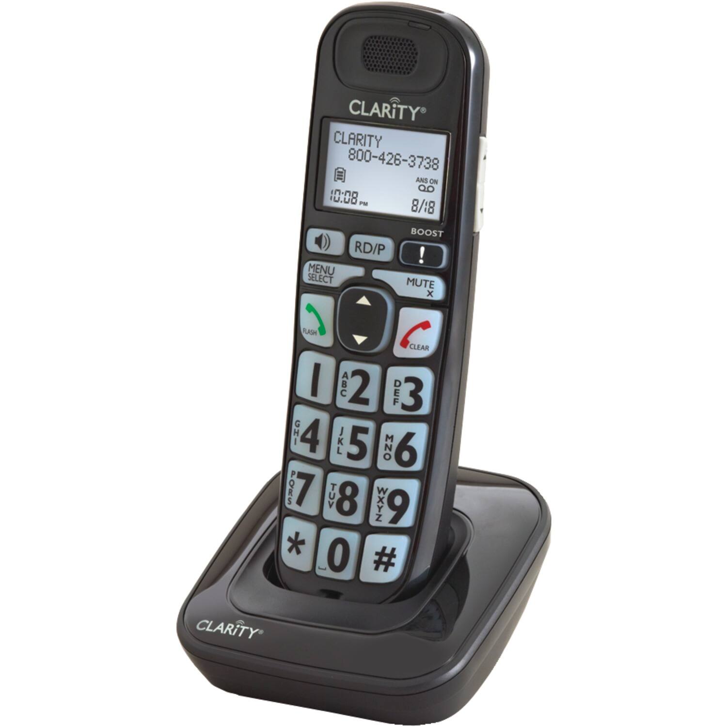 Clarity - DECT 6.0 D703HS Expandable Cordless Handset for D703 - Black