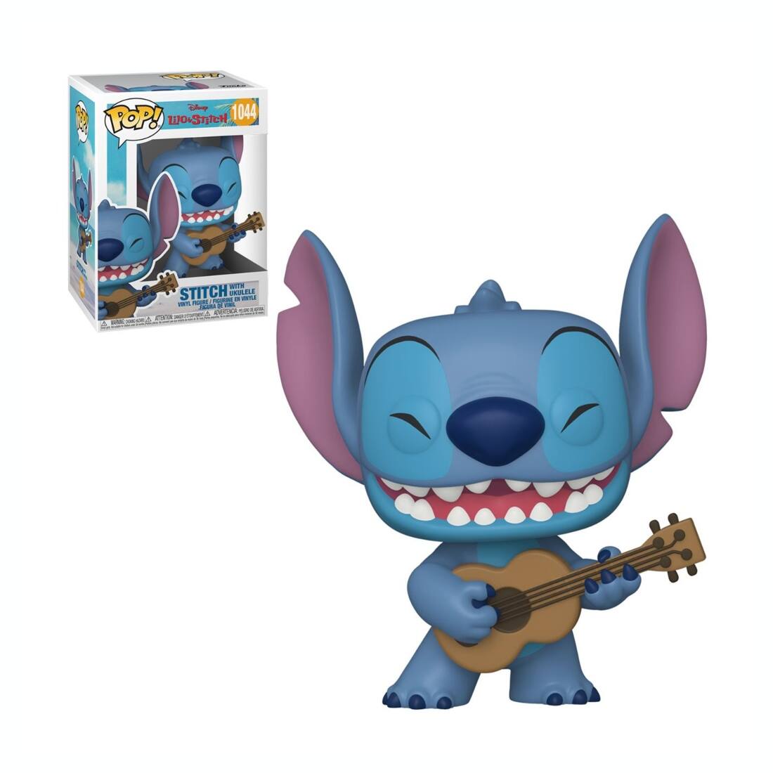 POP! Stitch with Vinyl Ukulele  
1044  
Stitch with Vinyl Ukulele  
VINYL FIGURE OF UKULELE  
© Disney