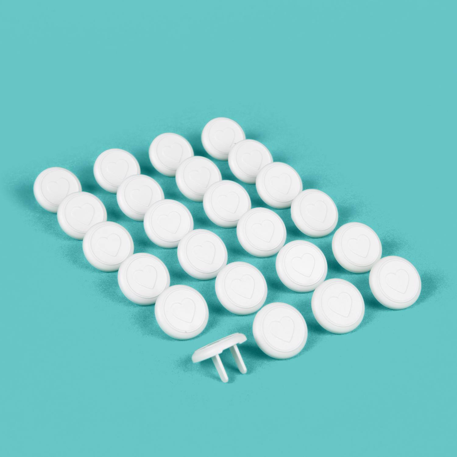 Left. Regalos Siglo XXI - Regalo White Plastic Outlet Safety Plugs 24 pk.