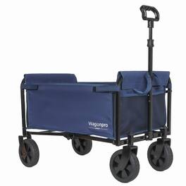 Mondawe - All-in-One Convertible Utility Carts - Bench Seat/Dog Tether w/ 360° All-Terrain Wheels - Blue