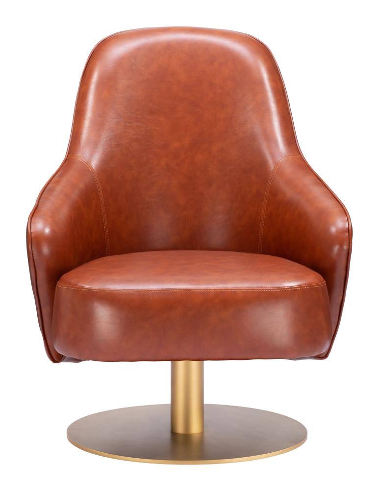Angle. Hivvago - Withby Accent Chair Brown - Brown.