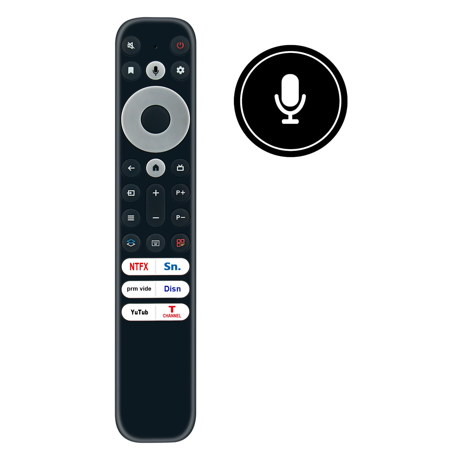 VINABTY - New RC902V FAR1 Voice Replace Remote Fits for TCL TV 43C635 50P735 75C835 65C835 55C835 75C635 65C635 55C635 65X925 - Black