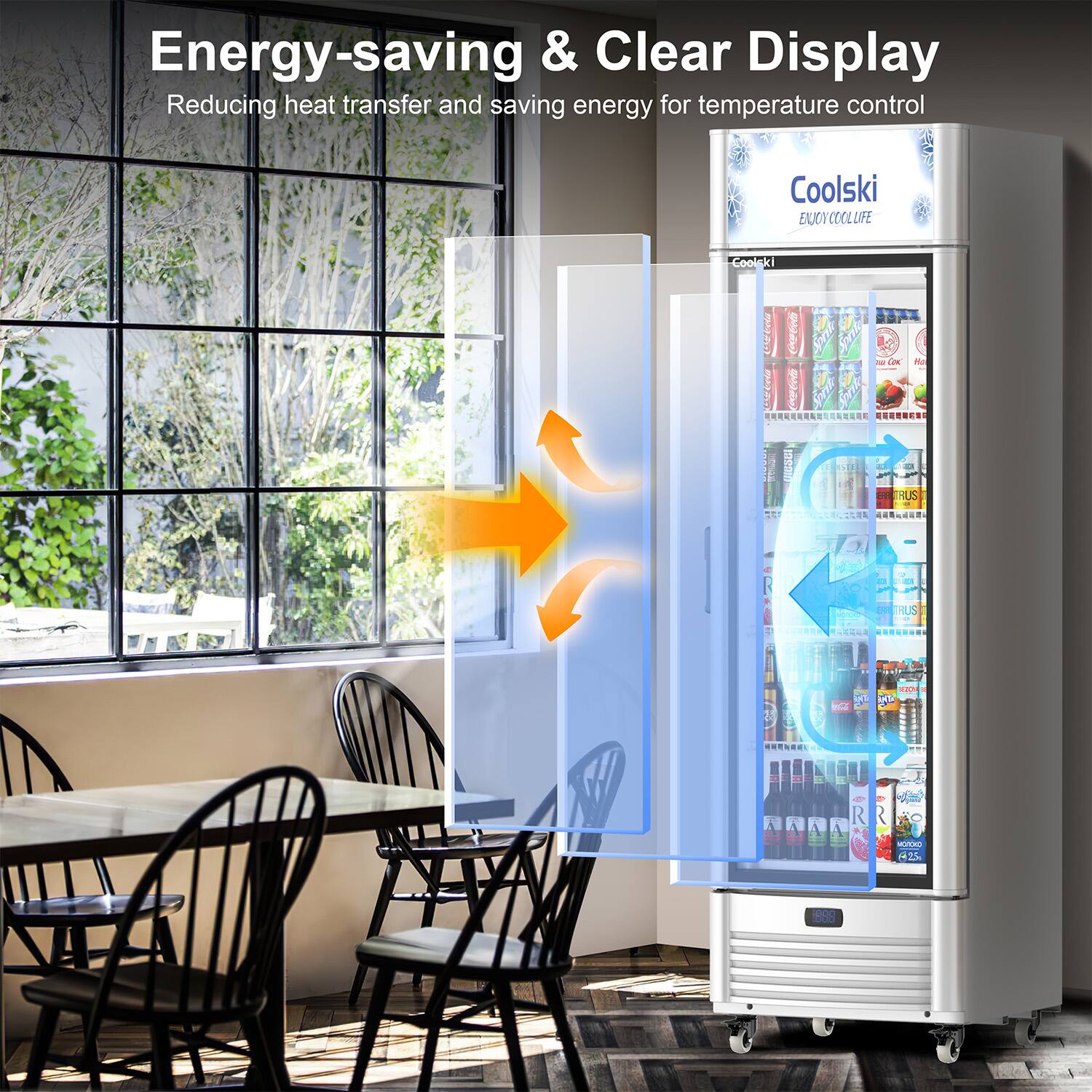 Energy-saving & Clear Display  
Reducing heat transfer and saving energy for temperature control  

Coolski  
ENJOY COOL LIFE