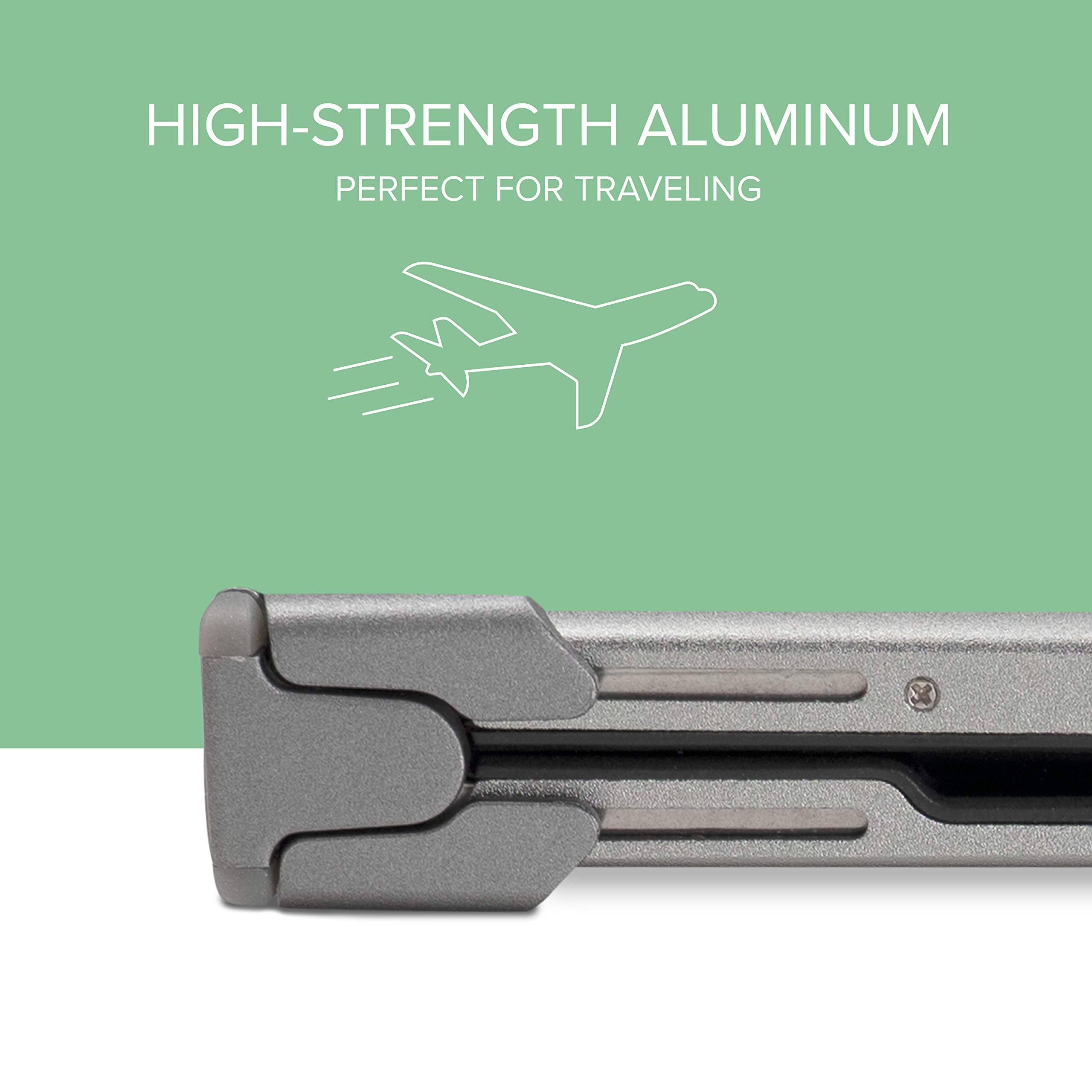 HIGH-STRENGTH ALUMINUM  
PERFECT FOR TRAVELING