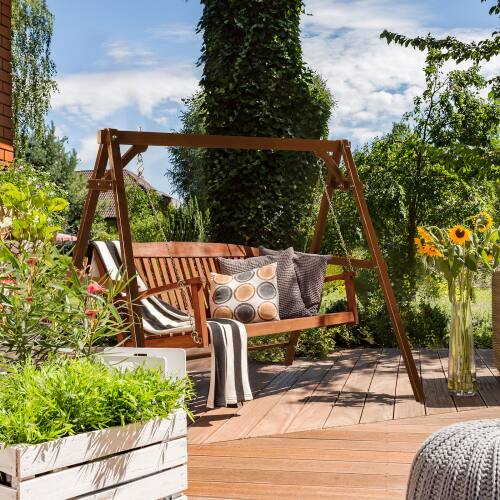 Alt View 7. Winado - Wooden Porch Swing Frame Only, A-Frame Porch Swing Stand for 5FT Wooden Swing Hanger for Indoor Outdoor Garden Patio - Carbonized.