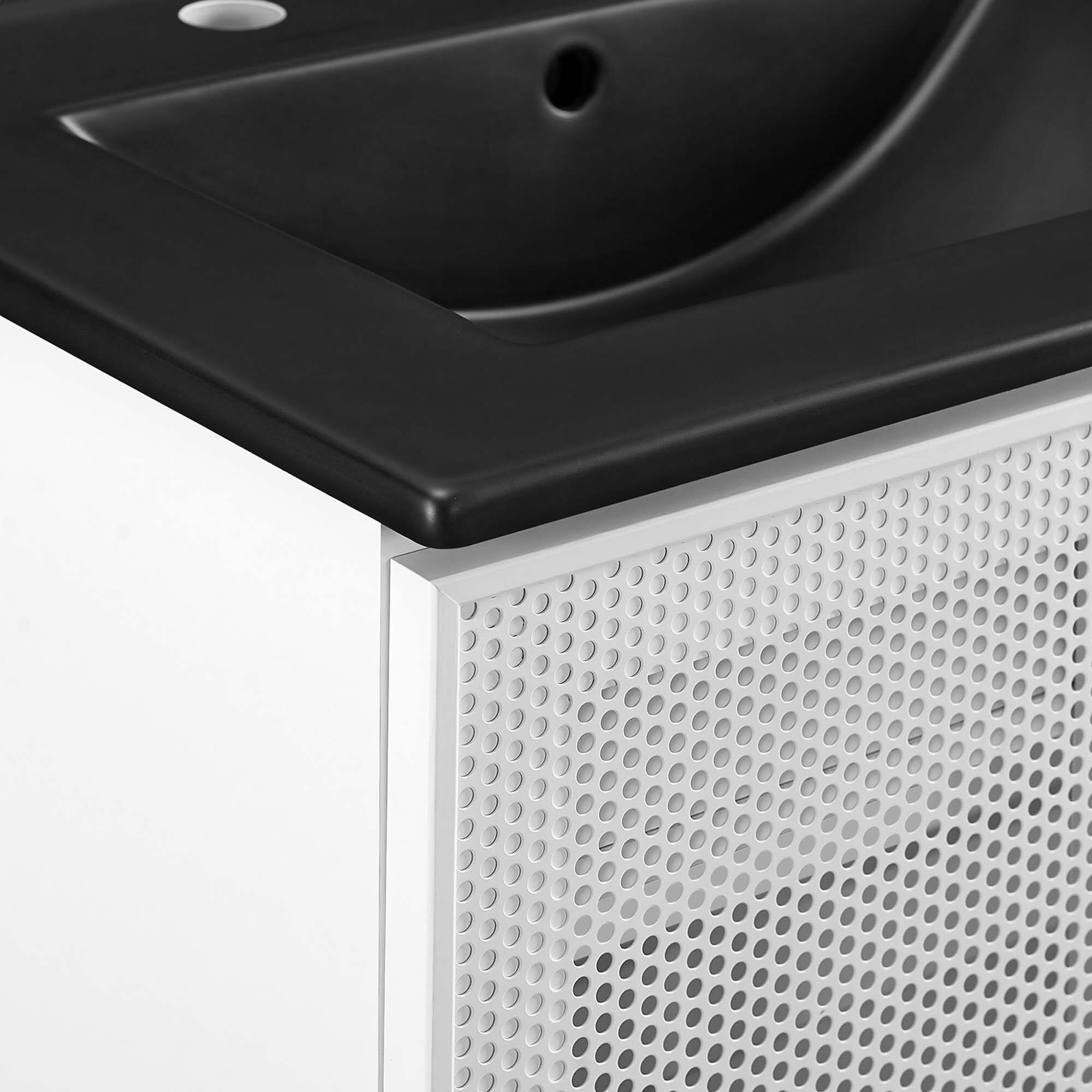 Alt View 6. Modway - Calla Bathroom Vanity Basin Included by Modway - Black White.