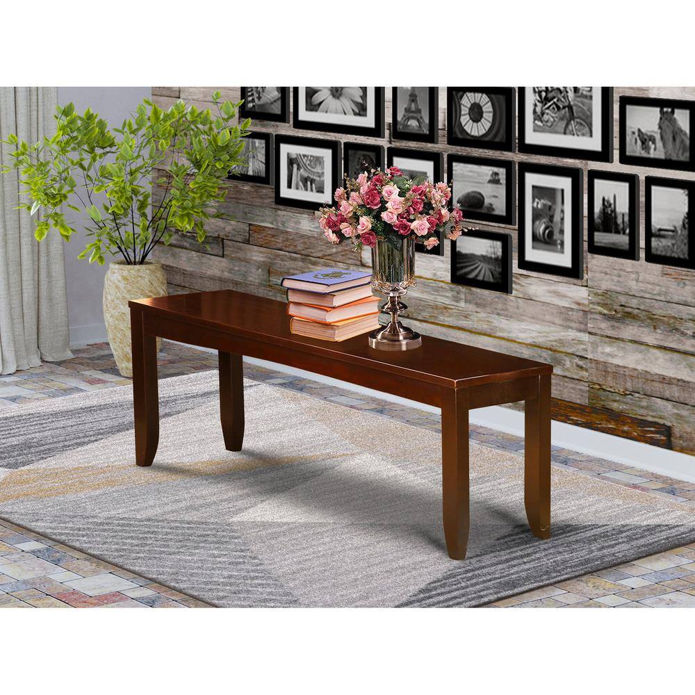 Left. East West Furniture - Lynfield Dining Bench with Wood Seat in Espresso Finish - Espresso.