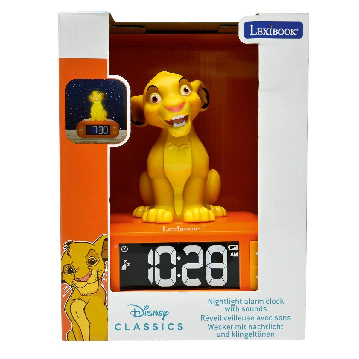 LEXIBOOK 730 LEXTROOK AM Z Z 10:28 Nightlight alarm clock with sounds Disney Rveil veilleuse avec sons CLASSICS Wecker mit nachtlicht und klingeltonen