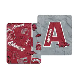 Logo Brands - Arkansas Razorbacks 50" x 60" Dream Weave Throw Blanket - Cardinal