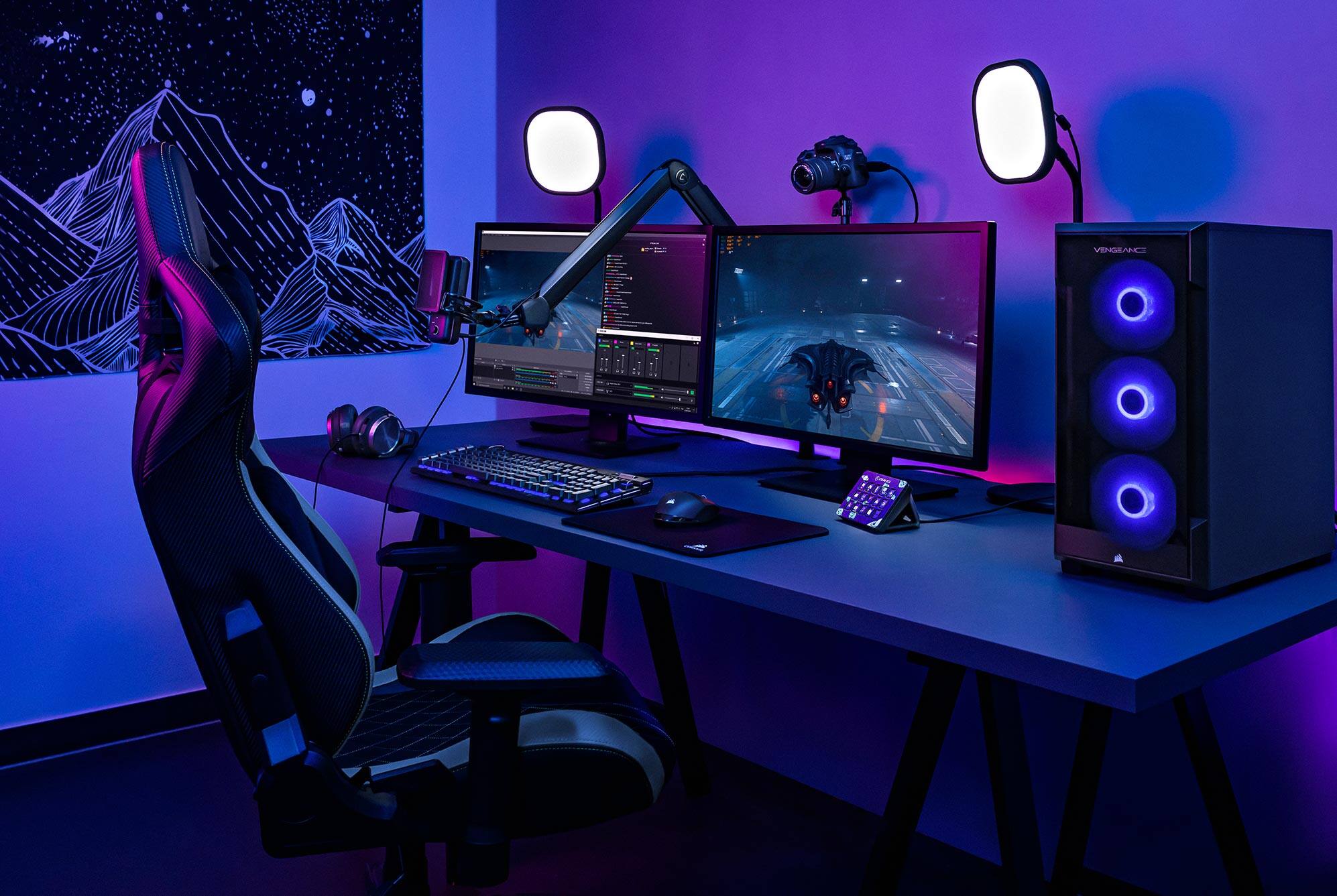 Alt View 26. Elgato - Stream Deck MK.2 Full-size Wired USB Keypad with 15 Customizable LCD keys and Interchangeable Faceplate - Black.