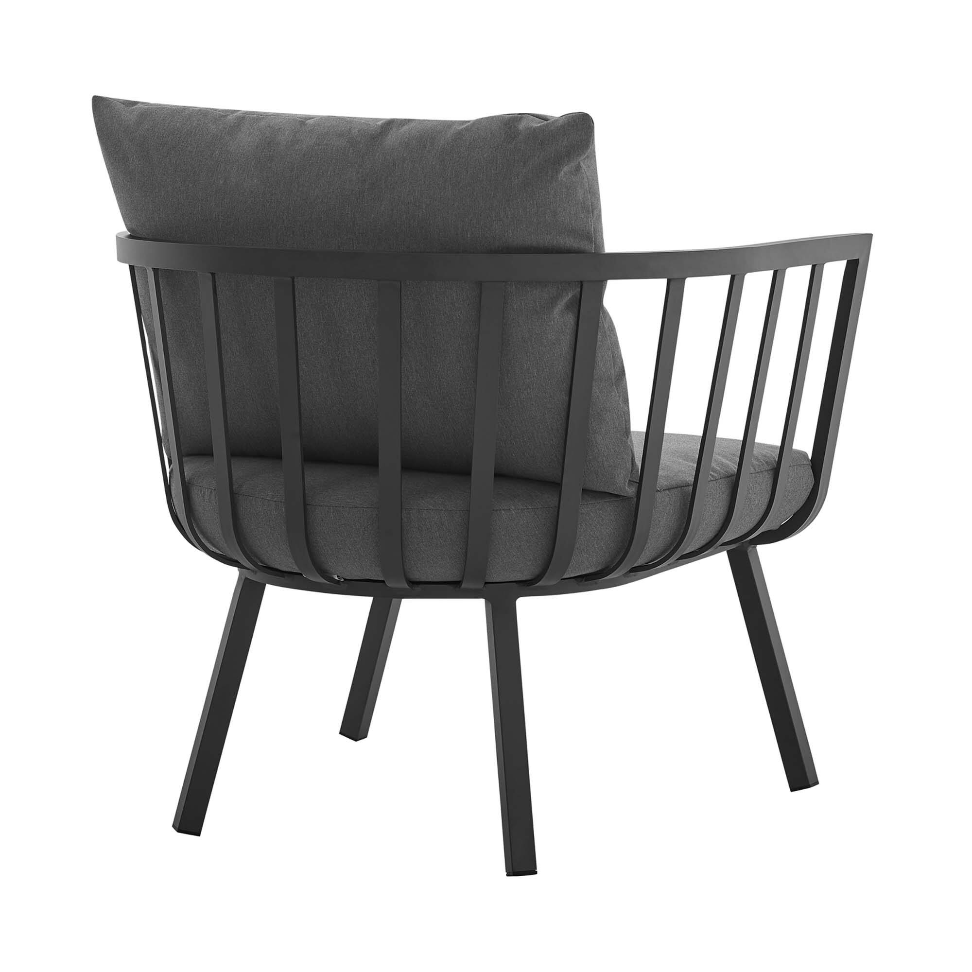 Alt View 1. Modway - Riverside Outdoor Patio Aluminum Armchair by Modway - Gray Charcoal.