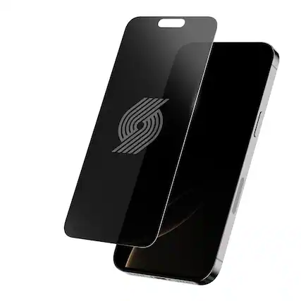 Front. Screen Skinz - Portland Trail Blazers iPhone Privacy Screen Protector - 16 Pro - Multicolor.