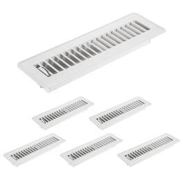 Unique Bargains - 2x10 Inch Floor Vent Covers, 6pcs Heavy Duty Metal Walkable Air Vent Covers, Adjustable Air Supply Lever for Home Office - Black