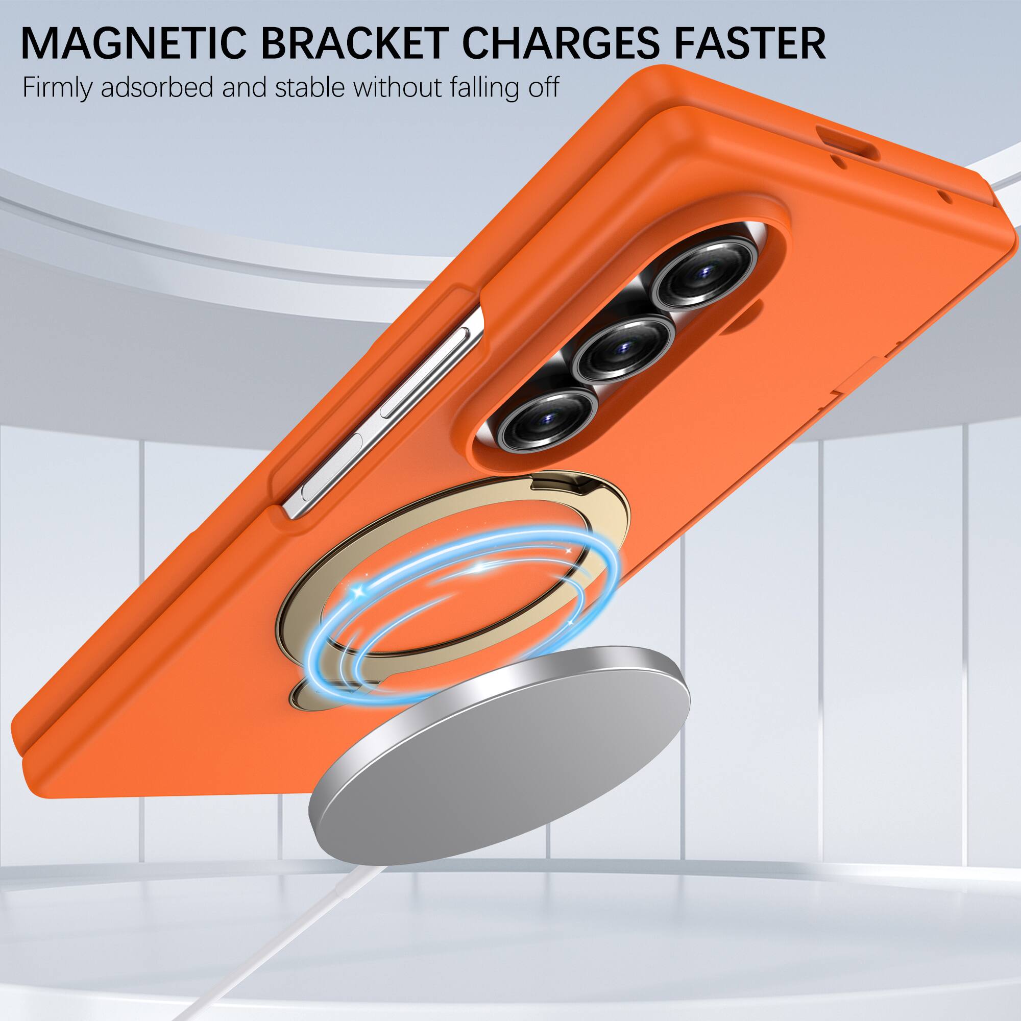 MAGNETIC BRACKET CHARGES FASTER  
Firmly adsorbed and stable without falling off