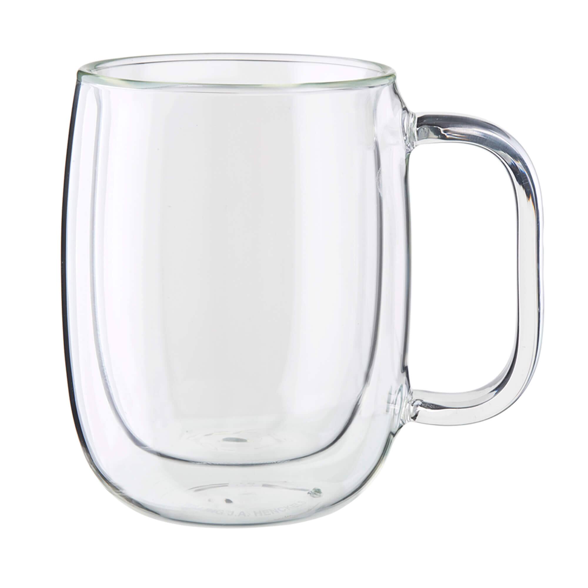 Alt View 4. ZWILLING - ZWILLING Sorrento Plus 4-pc Double Wall Glass Coffee Mugs, Insulated Coffee Mug, Clear - Clear.