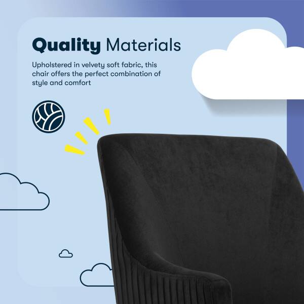 Quality Materials

Upholstered in velvety soft fabric, this chair offers the perfect combination of style and comfort
