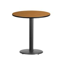 Flash Furniture - Graniss 24'' Round Laminate Table Top with 18'' Round Table Height Base - Natural