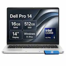 Dell - Pro 14 14'' FHD+ Laptop - Latitude - AI PC - Business - Intel Core Ultra 5 235U - 16GB RAM - 512GB SSD - Windows 11Pro - Silver