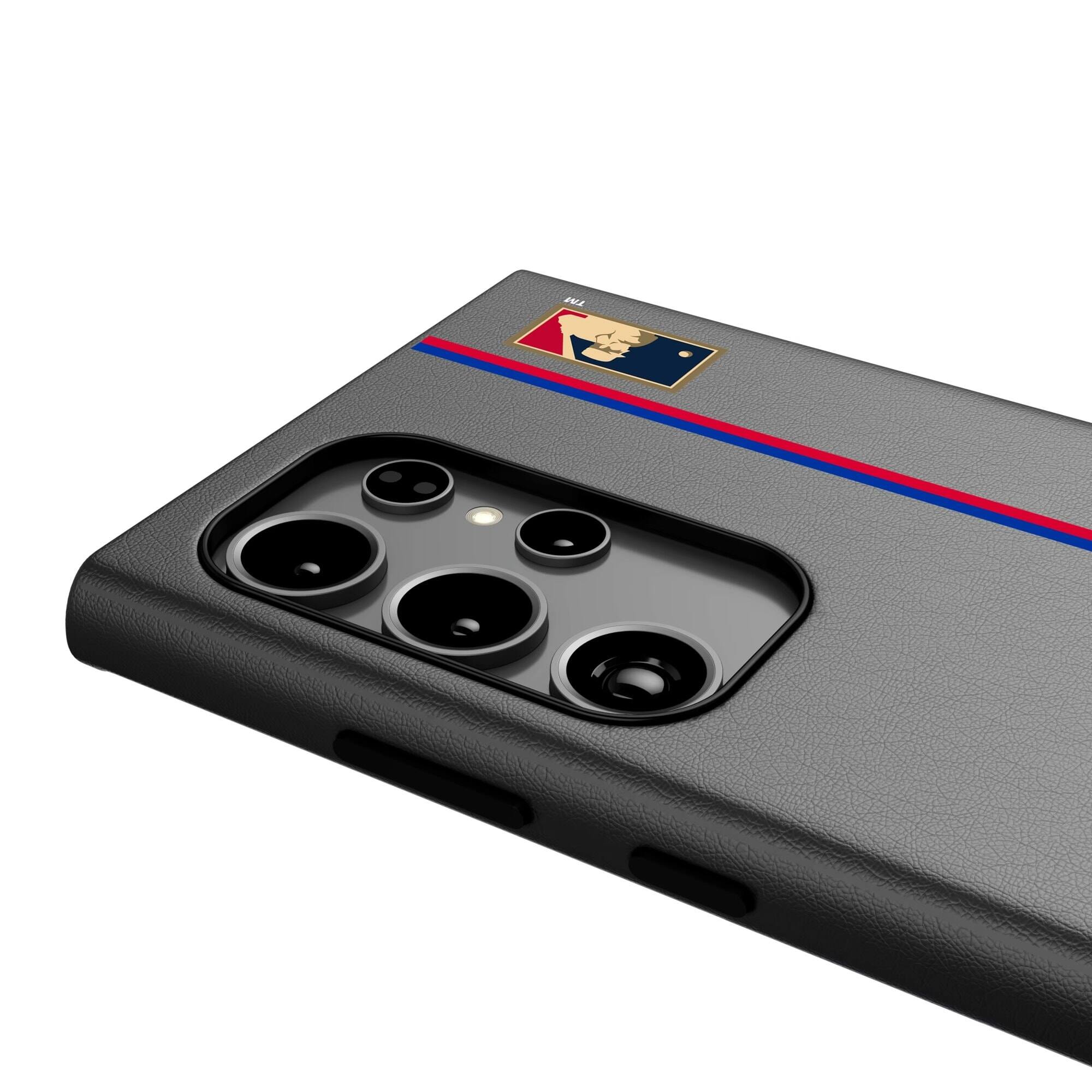 Alt View 2. Keyscaper - Atlanta Braves Galaxy Magnetic Bump Case - S25 Ultra - Black.