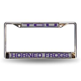 Rico Industries - Texas Christian University - TCU Horned Frogs Chrome Laser License Plate Frame - Multi