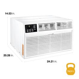 Whirlpool - 700 sq ft 14,000 BTU 230V Through the Wall Air Conditioner with Supplemental Heat - White