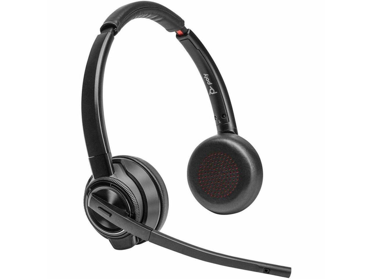 Alt View 3. HP - Poly Savi 8400 Office 8420 - Teams Certified, Wireless Stereo Headset with Noise Cancellation - Black.