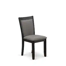 East West Furniture - X626MZ650-5 5 Piece Kitchen Table Set - Linen White Dining Table with 4 Dark Gotham Grey Dining Chairs - Wire Brushed - Multi-Color