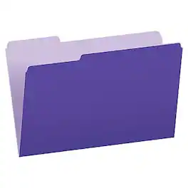Pendaflex - Recycled File Folder, 1/3-Cut Tab, Legal Size, 100/Box (43501/3VIO) - Violet