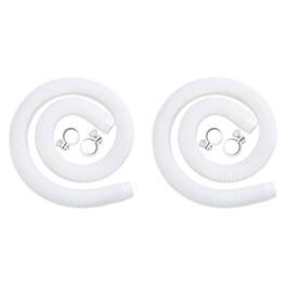 Funsicle - 59"x1.5" Universal Replacement Hose Kit for Above Ground Pools (2 Pack) - White