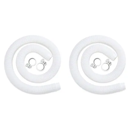 Front. Funsicle - Funsicle 59"x1.5" Universal Replacement Hose Kit for Above Ground Pools (2 Pack) - White.