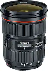 Front. Canon - EF24-70mm F2.8L II USM Standard Zoom Lens for EOS DSLR Cameras - Black.