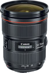 Canon - EF24-70mm F2.8L II USM Standard Zoom Lens for EOS DSLR Cameras - Black - Front_Zoom