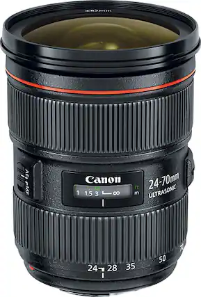 Front. Canon - EF24-70mm F2.8L II USM Standard Zoom Lens for EOS DSLR Cameras - Black.